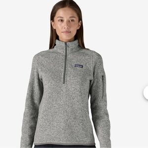 Patagonia Women's Better Sweater 1/4 Zip Pullover Birch White Size Small